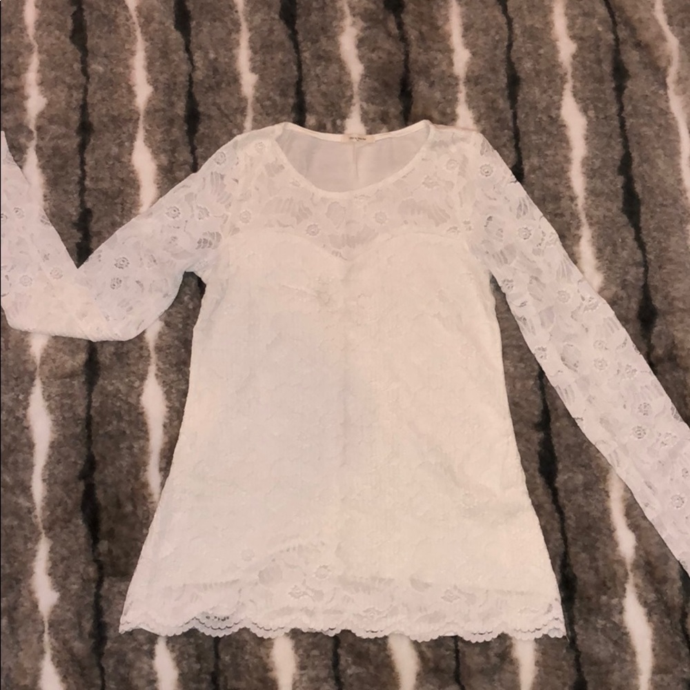 Cream lace tunic